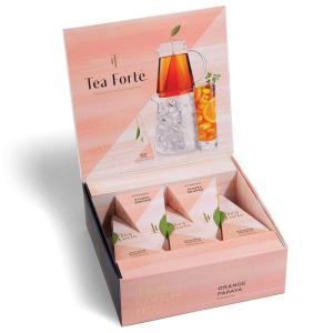 imageTea Forte Iced Ceylon Gold Tea Over Ice PitcherSize Iced Black Infusers 5 Count Pack of 1Orange Papaya