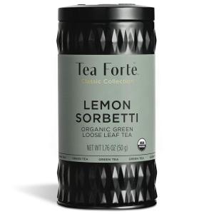 imageTea Forte Cherry Blossoms Organic Green Tea Makes 3550 Cups 282 Ounce Loose Leaf Tea CanisterLemon Sorbetti