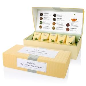 imageTea Forte Green Tea Assortment Petite Presentation Box Tea Sampler Gift Set with 10 Handcrafted Pyramid Tea InfusersAssorted Classic Tea