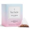 imageTea Forte Watermelon Mint Cold Brew Iced Tea Organic Caffeine Free 15 Sachet Infuser Tea Bags Steeps in Cold WaterElderflower Rose