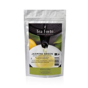 imageTea Forte Jasmine Green Loose Bulk Tea 1 Pound Pouch Organic Green Tea Tea Makes 160170 CupsJasmine