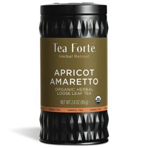 imageTea Forte Organic Herbal Tea Makes 3550 Cups 212 Ounce Loose Leaf Tea Canister Belgian MintApricot Amaretto