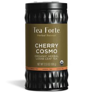 imageTea Forte Organic Herbal Tea Makes 3550 Cups 212 Ounce Loose Leaf Tea Canister Belgian MintCherry Cosmo