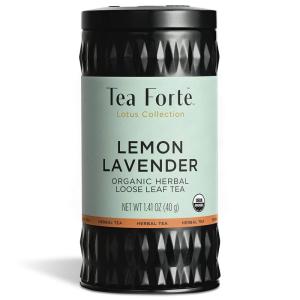 imageTea Forte Organic Herbal Tea Makes 3550 Cups 212 Ounce Loose Leaf Tea Canister Belgian MintLemon Lavender