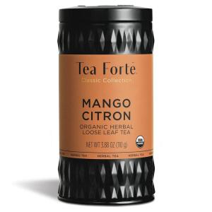 imageTea Forte Organic Herbal Tea Makes 3550 Cups 212 Ounce Loose Leaf Tea Canister Belgian MintMango Citron