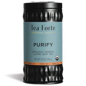 imageTea Forte Organic Herbal Tea Makes 3550 Cups 212 Ounce Loose Leaf Tea Canister Belgian MintPurify