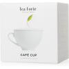 imageTea Forte Cafe Cup White Porcelain Tea Cup and Lid Steeps 8 oz Microwave and Dishwasher SafeWhite