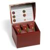 imageTea Forte Jardin 3Piece Tea Gift Set with Pink Cafe Cup with Lid Tea Tray and 10 Assorted 2 of Each Variety Organic Handcrafted Pyramid Infuser Tea BagsWarming Joy  Holiday