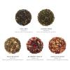 imageTea Forte Jardin 3Piece Tea Gift Set with Pink Cafe Cup with Lid Tea Tray and 10 Assorted 2 of Each Variety Organic Handcrafted Pyramid Infuser Tea BagsFleur