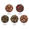 imageTea Forte Jardin 3Piece Tea Gift Set with Pink Cafe Cup with Lid Tea Tray and 10 Assorted 2 of Each Variety Organic Handcrafted Pyramid Infuser Tea BagsWarming Joy  Holiday