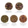 imageTea Forte Jardin 3Piece Tea Gift Set with Pink Cafe Cup with Lid Tea Tray and 10 Assorted 2 of Each Variety Organic Handcrafted Pyramid Infuser Tea BagsSoleil