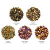 imageTea Forte Jardin 3Piece Tea Gift Set with Pink Cafe Cup with Lid Tea Tray and 10 Assorted 2 of Each Variety Organic Handcrafted Pyramid Infuser Tea BagsMariposa