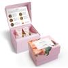 imageTea Forte Jardin 3Piece Tea Gift Set with Pink Cafe Cup with Lid Tea Tray and 10 Assorted 2 of Each Variety Organic Handcrafted Pyramid Infuser Tea BagsJardin