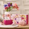 imageTea Forte Jardin 3Piece Tea Gift Set with Pink Cafe Cup with Lid Tea Tray and 10 Assorted 2 of Each Variety Organic Handcrafted Pyramid Infuser Tea BagsMariposa