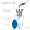 imageTea Forte Lotus Kati Steeping Cup 12oz Ceramic Tea Infuser Mug with Lid for Steeping Loose Leaf Tea Tea Infuser Cup for Tea Lovers Tea GiftsBleu