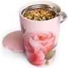 imageTea Forte Lotus Kati Steeping Cup 12oz Ceramic Tea Infuser Mug with Lid for Steeping Loose Leaf Tea Tea Infuser Cup for Tea Lovers Tea GiftsJardin