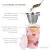 imageTea Forte Lotus Kati Steeping Cup 12oz Ceramic Tea Infuser Mug with Lid for Steeping Loose Leaf Tea Tea Infuser Cup for Tea Lovers Tea GiftsMariposa
