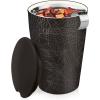 imageTea Forte Lotus Kati Steeping Cup 12oz Ceramic Tea Infuser Mug with Lid for Steeping Loose Leaf Tea Tea Infuser Cup for Tea Lovers Tea GiftsNoir