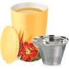 imageTea Forte Lotus Kati Steeping Cup 12oz Ceramic Tea Infuser Mug with Lid for Steeping Loose Leaf Tea Tea Infuser Cup for Tea Lovers Tea GiftsParadis
