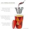 imageTea Forte Lotus Kati Steeping Cup 12oz Ceramic Tea Infuser Mug with Lid for Steeping Loose Leaf Tea Tea Infuser Cup for Tea Lovers Tea GiftsWarming Joy