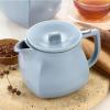 imageTea Forte Terra Stoneware Teapot with Infuser and Lid Frank Lloyd Wright 20 oz Sienna Stoneware Pot for Steeping Loose Leaf Tea Dishwasher ampamp Microwave SafeStone Blue