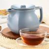imageTea Forte Terra Stoneware Teapot with Infuser and Lid Frank Lloyd Wright 20 oz Sienna Stoneware Pot for Steeping Loose Leaf Tea Dishwasher ampamp Microwave SafeStone Blue