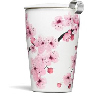 imageTea Forte Lotus Kati Steeping Cup 12oz Ceramic Tea Infuser Mug with Lid for Steeping Loose Leaf Tea Tea Infuser Cup for Tea Lovers Tea GiftsHanami