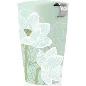 imageTea Forte Lotus Kati Steeping Cup 12oz Ceramic Tea Infuser Mug with Lid for Steeping Loose Leaf Tea Tea Infuser Cup for Tea Lovers Tea GiftsLotus