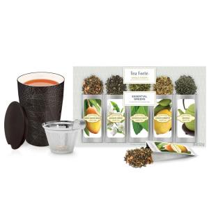 imageTea Forte Single Steeps Starter Set  Essentials Green Tea  Kati Cup Noir Tea Gift Set