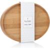 imageTea Forte Natural Bamboo Small Oval Decorative Serving Tray for Tea Coffee Snacks 9 in x 7 in