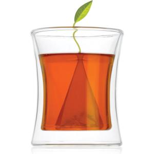 imageTea Forte Poom Double Wall Glass 10 ounce Tea Cup for Hot or Iced Tea