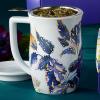 imageTea Forte Demoiselle Fiore Ceramic 14 ounce Tea Mug with Infuser and Lid Ceramic Cup with Handle for Steeping Loose Leaf Teas Dishwasher ampamp Microwave SafeDemoiselle