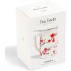 imageTea Forte Demoiselle Fiore Ceramic 14 ounce Tea Mug with Infuser and Lid Ceramic Cup with Handle for Steeping Loose Leaf Teas Dishwasher ampamp Microwave SafeSakura