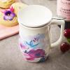 imageTea Forte Fiore Ceramic Tea Mug with Infuser and Lid Sakura 14 oz Ceramic Cup with Handle for Steeping Loose Leaf Tea Dishwasher ampamp Microwave SafeVerbena Blossom