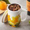 imageTea Forte Fiore Ceramic Tea Mug with Infuser and Lid Sakura 14 oz Ceramic Cup with Handle for Steeping Loose Leaf Tea Dishwasher ampamp Microwave SafeWild Poppy