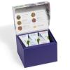 imageTea Forte Demoiselle 3Piece Premium Tea Gift Set with Indigo Cafe Cup and Lid Tea Tray and 10 Count Mini Presentation Box 2 of Each Variety Handcrafted Pyramid Infuser Tea BagsDemoiselle