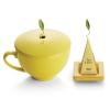 imageTea Forte Demoiselle 3Piece Premium Tea Gift Set with Indigo Cafe Cup and Lid Tea Tray and 10 Count Mini Presentation Box 2 of Each Variety Handcrafted Pyramid Infuser Tea BagsSoleil