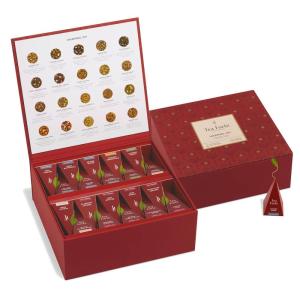 imageTea Forte Warming Joy Holiday Herbal Premium Tea Chest Gift Sampler 40 Count 2 of each Variety Blend Individually Wrapped Handcrafted Pyramid Infuser BagsWarming Joy  Assorted