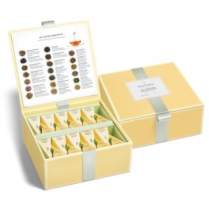 imageTea Forte Warming Joy Holiday Herbal Premium Tea Chest Gift Sampler 40 Count 2 of each Variety Blend Individually Wrapped Handcrafted Pyramid Infuser BagsAssorted Classic Tea