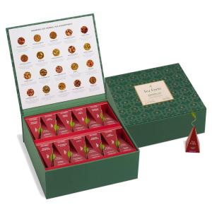 imageTea Forte Warming Joy Holiday Herbal Premium Tea Chest Gift Sampler 40 Count 2 of each Variety Blend Individually Wrapped Handcrafted Pyramid Infuser BagsWarming Joy  Herbal