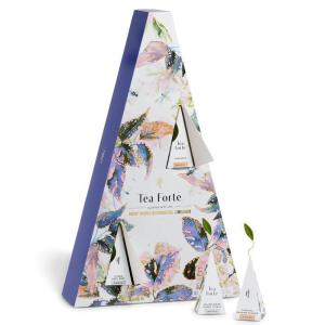 imageTea Forte Warming Joy Holiday Premium Assorted Tea Advent Calendar Gift Set of 24 Individually Wrapped Handcrafted Pyramid Infuser Tea Bags with Numbered Doors 1 of each BlendDemoiselle