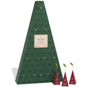 imageTea Forte Warming Joy Holiday Premium Assorted Tea Advent Calendar Gift Set of 24 Individually Wrapped Handcrafted Pyramid Infuser Tea Bags with Numbered Doors 1 of each BlendWarming Joy  Herbal