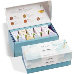 imageTea Forte Warming Joy Holiday Premium Presentation Box Gift Set Sampler 20 Count 4 of Each Blend Individually Wrapped Handcrafted Pyramid Infuser BagsWellbeing Wellness Tea