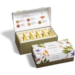 imageTea Forte Warming Joy Holiday Premium Presentation Box Gift Set Sampler 20 Count 4 of Each Blend Individually Wrapped Handcrafted Pyramid Infuser BagsHerbal Retreat