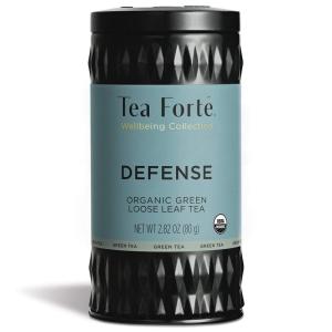 imageTea Forte Jasmine Green Premium Loose Leaf Caffeinated Green Tea Blend Canister Makes 3550 CupsDefense