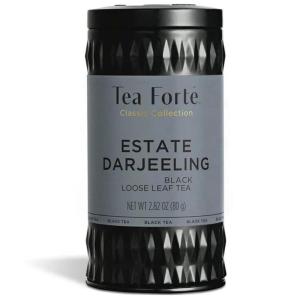 imageTea Forte Earl Grey Premium Loose Leaf Caffeinated Black Tea Blend Canister Makes 3550 CupsEstate Darjeeling