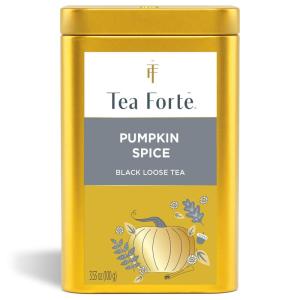 imageTea Forte Earl Grey Premium Loose Leaf Caffeinated Black Tea Blend Canister Makes 3550 CupsPumpkin Spice