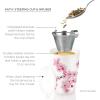 imageTea Forte DoubleWalled Ceramic Kati Cup Removable Stainless Steel Infuser Basket and Lid Steeps 12 oz Loose Leaf Tea Dishwasher ampamp Microwave Safe JubileeHanami