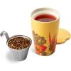 imageTea Forte DoubleWalled Ceramic Kati Cup Removable Stainless Steel Infuser Basket and Lid Steeps 12 oz Loose Leaf Tea Dishwasher ampamp Microwave Safe JubileeParadis
