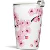 imageTea Forte DoubleWalled Ceramic Kati Cup Removable Stainless Steel Infuser Basket and Lid Steeps 12 oz Loose Leaf Tea Dishwasher ampamp Microwave Safe JubileeHanami